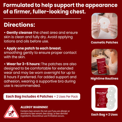 Cosmetic chest firming patch Cherry Glam
